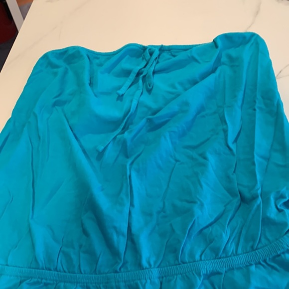 Arizona strapless teal romper, small. - Picture 2 of 4